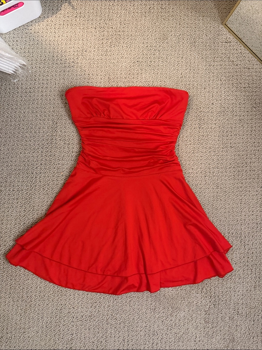THATSSOFETCH Red Strapless Dress